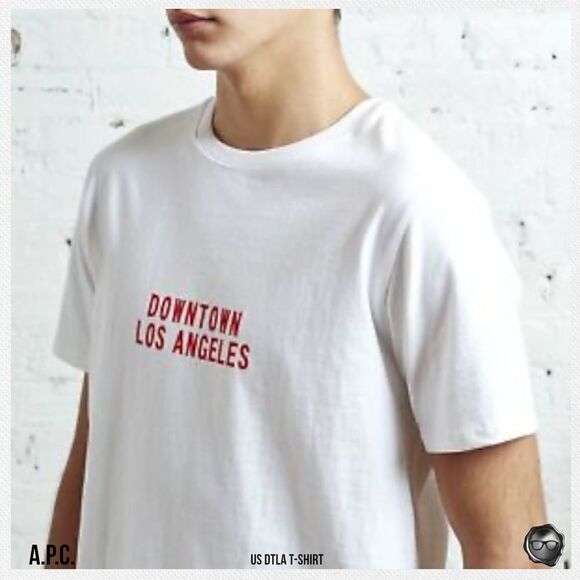 A.P.C. DOWNTOWN LOS ANGELES DTLA T-SHIRT 2017 SEASONAL CAPSULE UNISEX WHITE - Picture 2 of 13